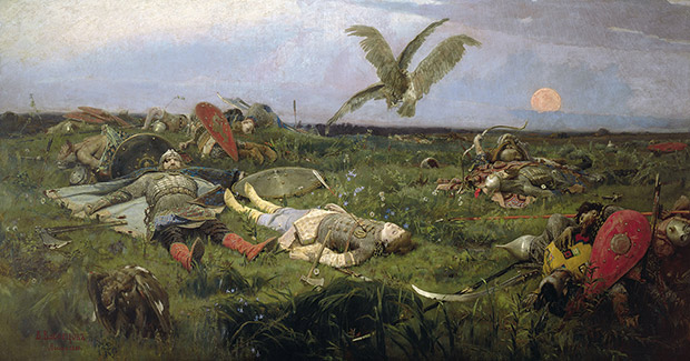 Картина Виктора Васнецова «После побоища Игоря Святославича с половцами» 1880 года