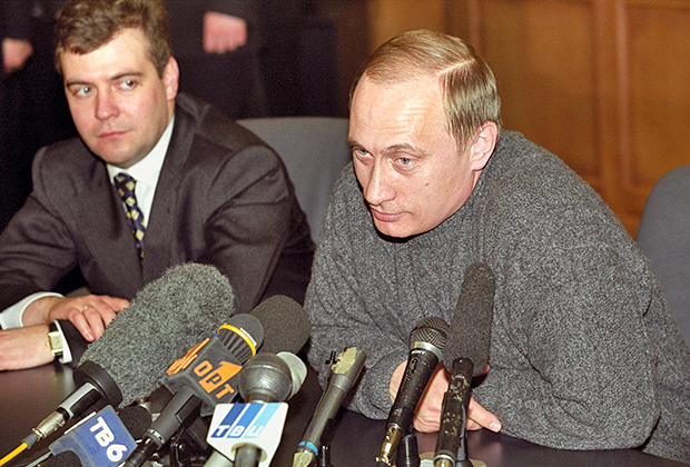 Владимир Путин и Дмитрий Медведев, 2000 год