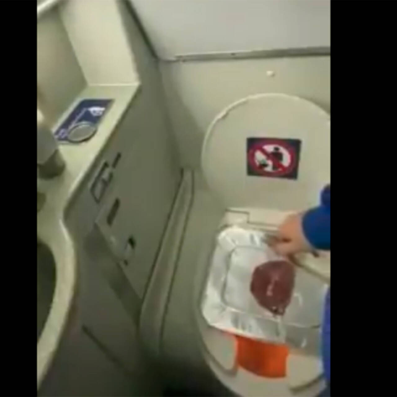 Трахаются в туалете на борту самолета
