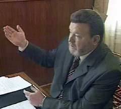 Михаил Евдокимов во время своего последнего телевизионного интервью. Кадр НТВ, архив