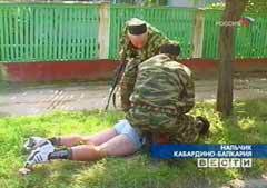 Задержание боевика в Нальчике. Кадр ТК "Россия"