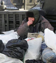 Московский бездомный. Фото (c)AFP