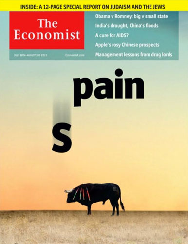 "Боль Испании" - обложка о последствиях кризиса в отдельно взятой стране