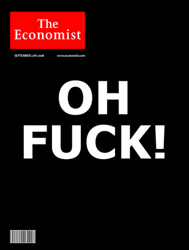 Лаконичная обложка, посвященная финансовому кризису 2008 года (не настоящая)