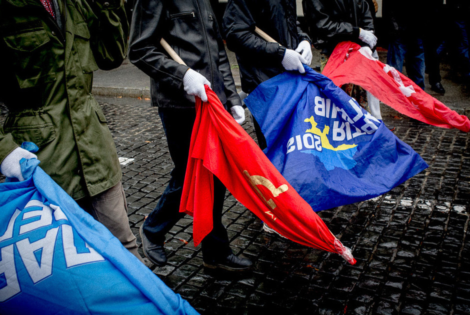 На Марше борьбы «Свободы» в Киеве 14 октября 2012 года