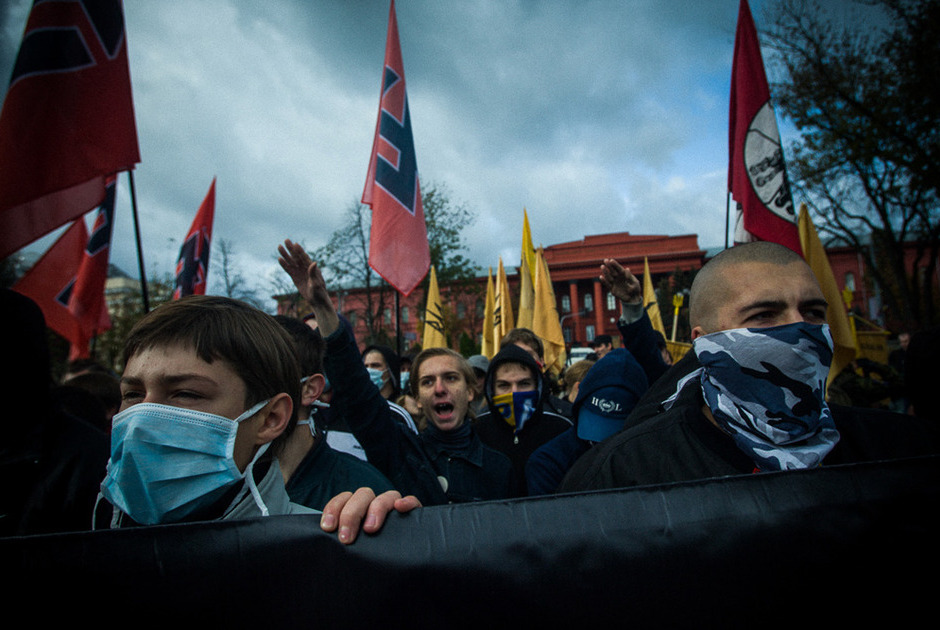 Марш сторонников признания УПА в Киеве 18 октября 2008 года