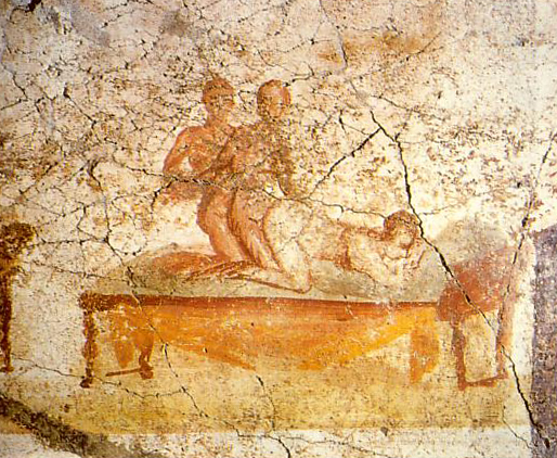 Фрески, обнаруженные при раскопках Помпеи, долгое время не показывали публике. Город погиб в 79 году нашей эры при извержении вулкана, и его стены сохранились под толстым слоем пепла. 