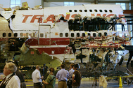 Обломки взорвавшегося Boeing 747-100