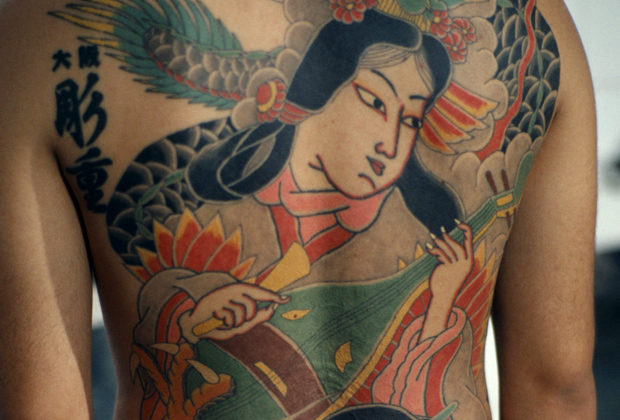 Татуировка на спине якудза