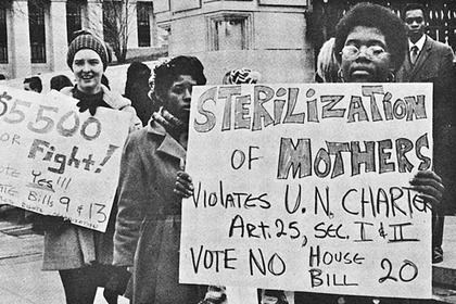 Митинг жертв насильственной стерилизации в Северной Каролине, 1971 год