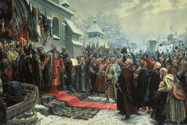 Фрагмент картины Михаила Хмелько «Навеки с Москвой, навеки с русским народом!»