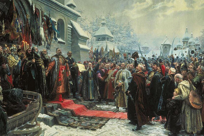 Фрагмент картины Михаила Хмелько «Навеки с Москвой, навеки с русским народом!»