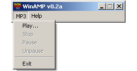WinAMP 0.2a, март 1997 года