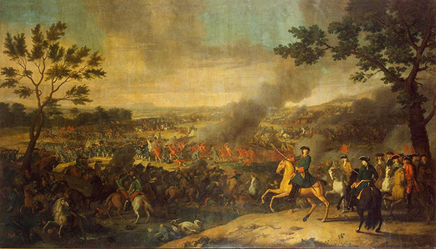 Картина Луи Каравака «Петр I в Полтавской битве»