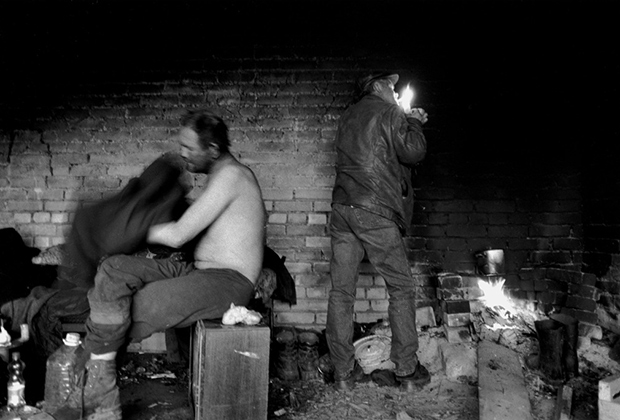 Бездомные в Кингисеппе, Ленинградская область, 2007 год
