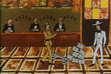 Кадр из мультфильма «Ограбление по...»