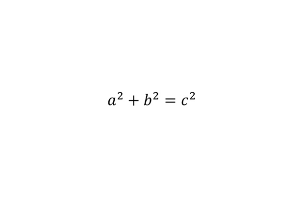 Сумма квадратов катетов равна квадрату гипотенузы. Эта теорема была известна еще в Междуречье примерно за 1800 лет до нашей эры.