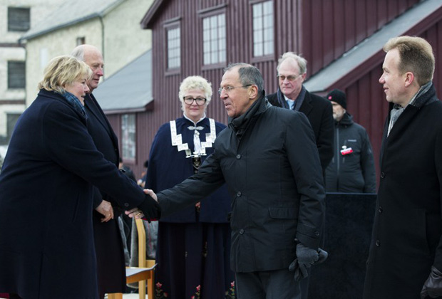 Премьер-министр Норвегии Эрна Солберг и Сергей Лавров