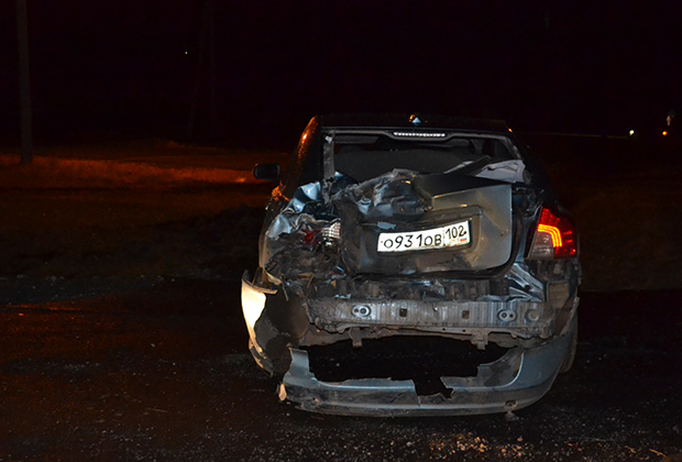 Одна из пострадавших машин VolvoS40