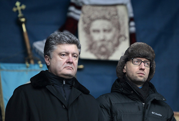 Президент Украины Петр Порошенко и премьер-министр Украины Арсений Яценюк
