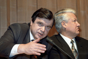 Руслан Хасбулатов и Борис Ельцин, 1992 год 