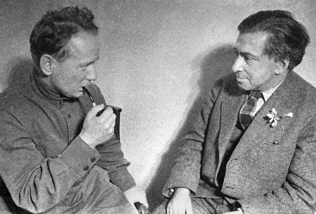 Михаил Шолохов и Илья Эренбург, 1938 год