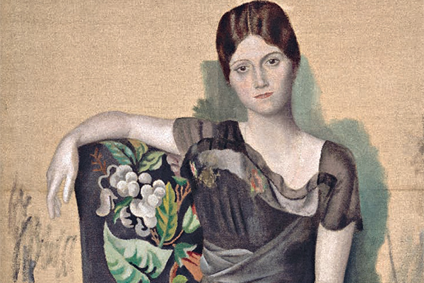 Портрет Ольги в кресле, 1917 год