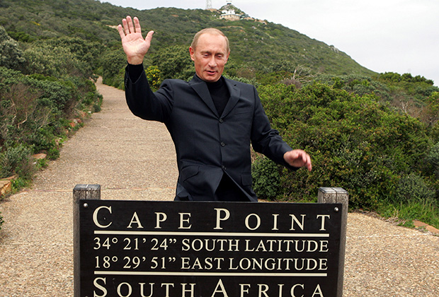 Президент России Владимир Путин с визитом в Кейптауне (ЮАР), 2006 год