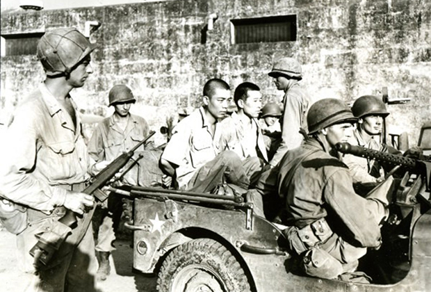 Пленные японцы в Маниле, 1945 год