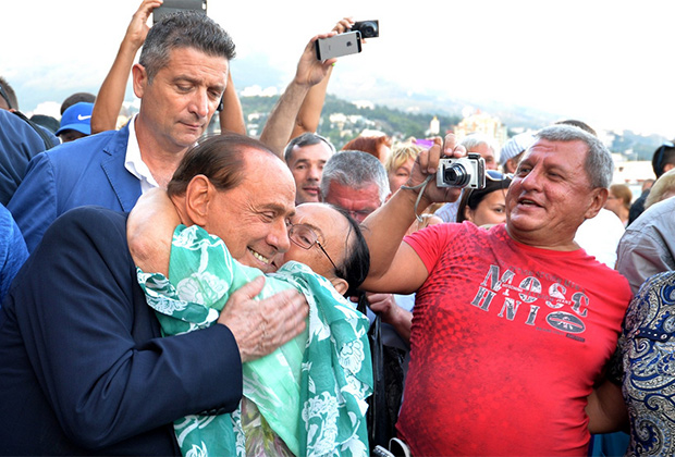 В Ялте Сильвио Берлускони встречали так же тепло, как и Путина