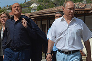Владимир Путин и Сильвио Берлускони