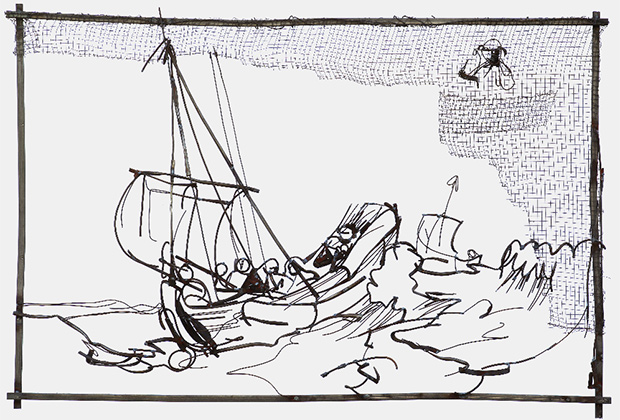 Дмитрий Гутов, «Христос во время шторма на море Галилейском», 2009.