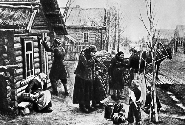  Крестьяне отправляются из деревень на заработки в города, 1901 год
