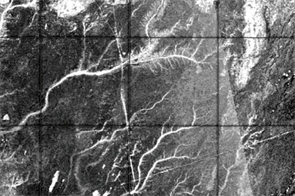 Радарный снимок древней речной системы