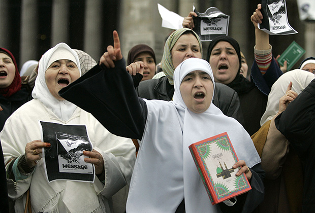 Мусульманские протесты в Брюсселе