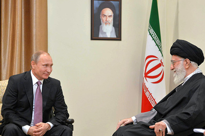 Владимир Путин с верховным руководителем Ирана Али Хаменеи