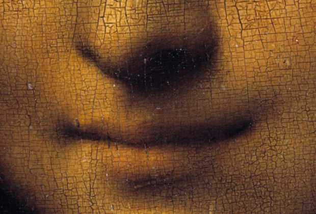 Фрагмент картины Леонардо да Винчи «Мона Лиза» («Джоконда»)