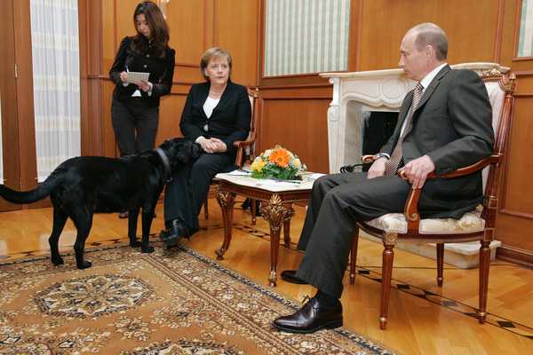Встреча Ангелы Меркель и Владимира Путина в 2007 году