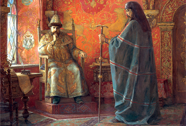 Фрагмент картины Игоря Машкова «Царь Алексей Михайлович и Патриарх Никон»