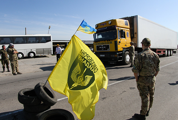 Контрольно-пропускной пункт «Чонгар» на границе Украины и России