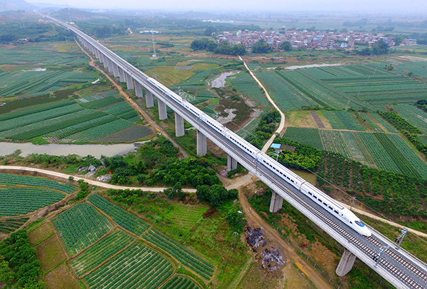 Высокоскоростная железнодорожная магистраль в уезде Тяньян Гуанси-Чжуанского автономного района