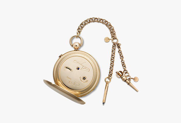 3066 — часы с получетвертным репетиром первого класса с индикацией фаз Луны. Корпус из гильошированного золота, циферблат из гильошированного серебра с широкой апертурой индикатора фаз Луны. Часы отправлены герцогу де Фриасу 18 июня 1818 года за 2700 франков.
