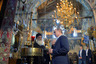 Владимир Путин в храме Успения Пресвятой Богородицы на Святой горе Афон