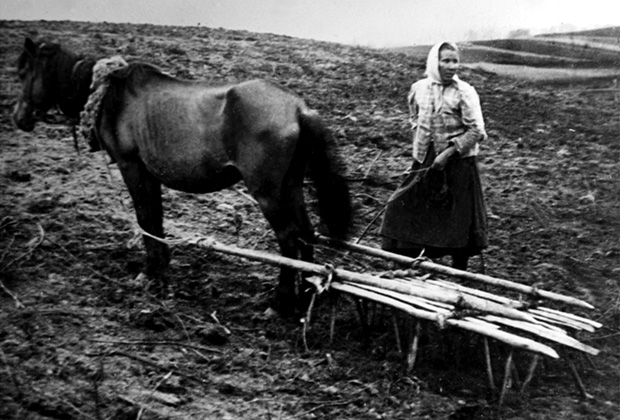 Крестьянка на полевых работах. 1900 год