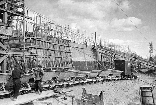 Строительство канала Москва — Волга, 1937 год