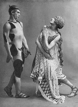Вацлав Нижинский и Лидия Нелидова в костюмах по эскизам Бакста (балет «Полуденный отдых фавна»)
