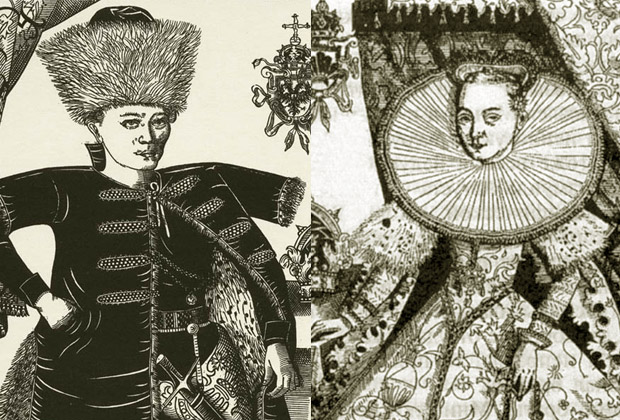 Лжедмитрий I и Марина Мнишек. Гравюра Франца Снядецкого,1606 год