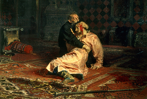 Фрагмент картины И. Репина «Иван Грозный и сын его Иван»