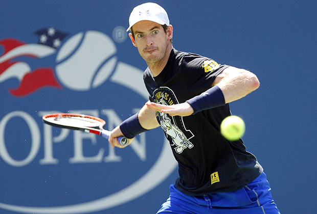 Andy Murray of Great Britain in action during practice ahead of the US Open 2016 at the Billie Jean King Tennis Centre, Queens, New York on the 27th August 2016 