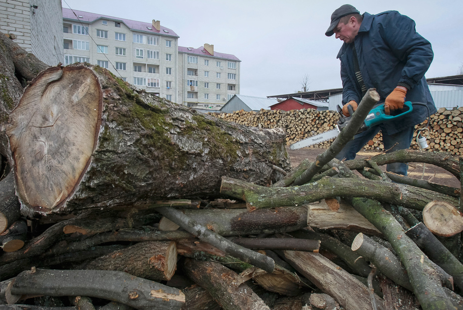 Украинцы запасаются дровами